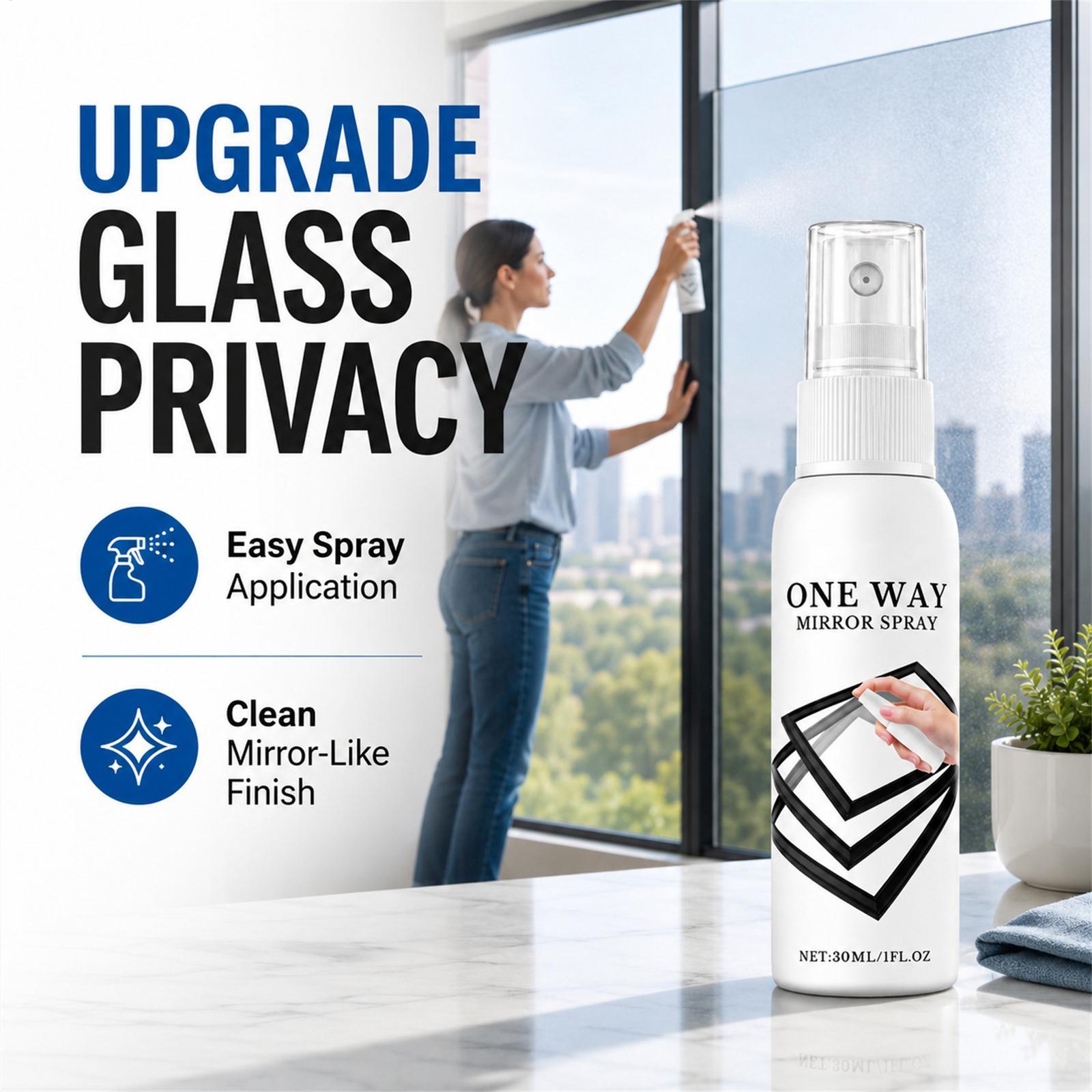 Privacy Screen Protector - Reflektierendes Fensterspray, 30 ml, schnell trocknend,
