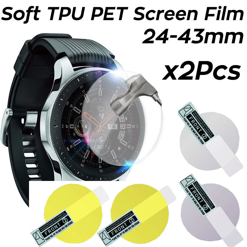 Smartwatch Screen Film - 2 Stück Weiche Hydrogel-Folie Kratzfeste Schutzfolie