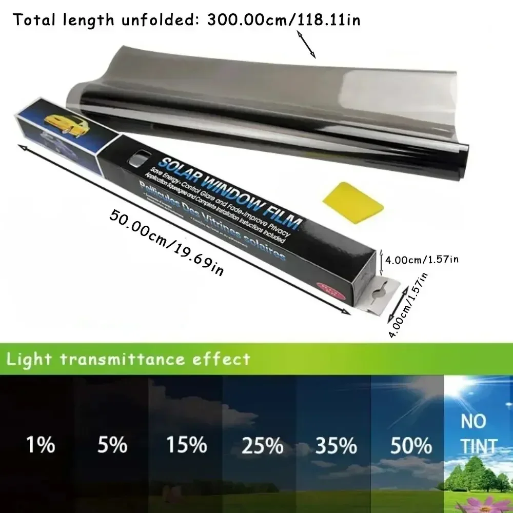 Glass Protector Auto - 3M x 50CM VLT Schwarz Auto