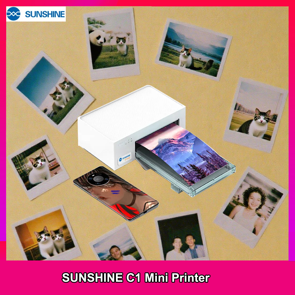 Screen Protector Cutter - SUNSHINE C1 Mini Farbfilm-DIY-Drucker mit WLAN-Direktverbindung,