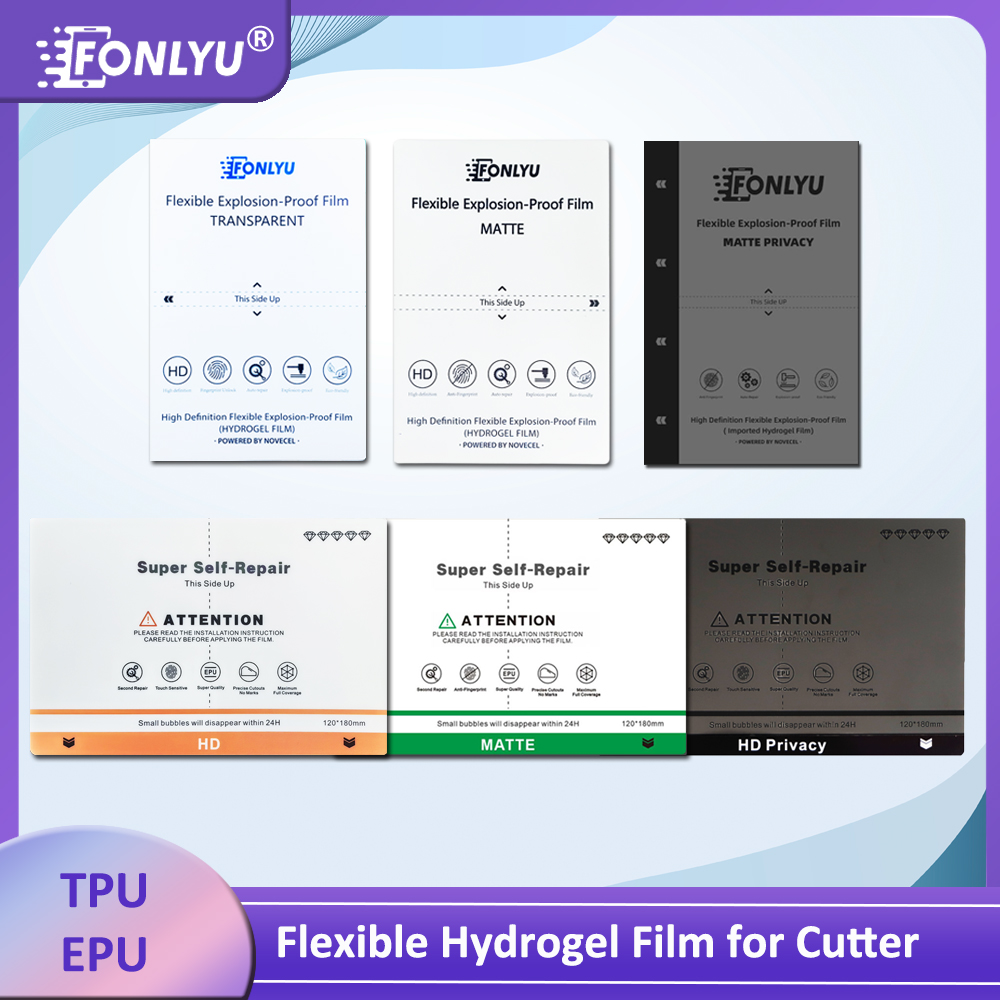 Screen Protector Cutter - FONLYU 50pc Universal HD Matte Privatsphäre