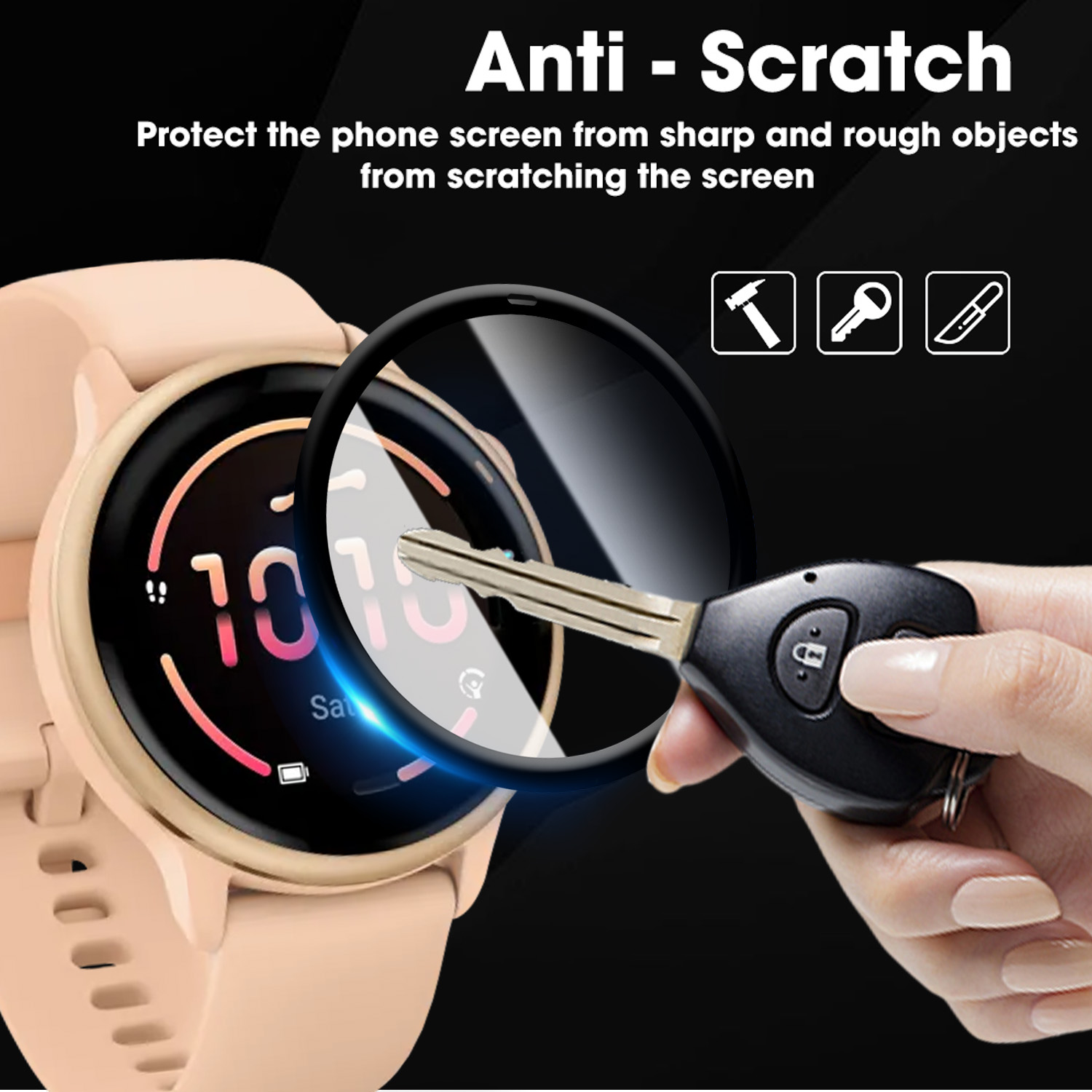 Curved Edge Screen - Flexible Displayschutzfolien für Garmin Vivoactive 6,
