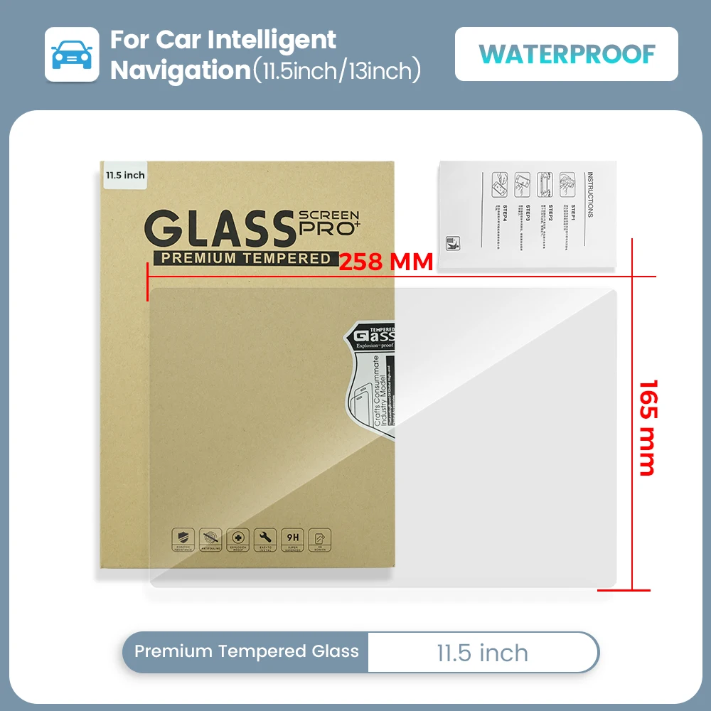 Glass Protector Auto - Schutzfolie Aufkleber für 11,5/13 Zoll Autoradio