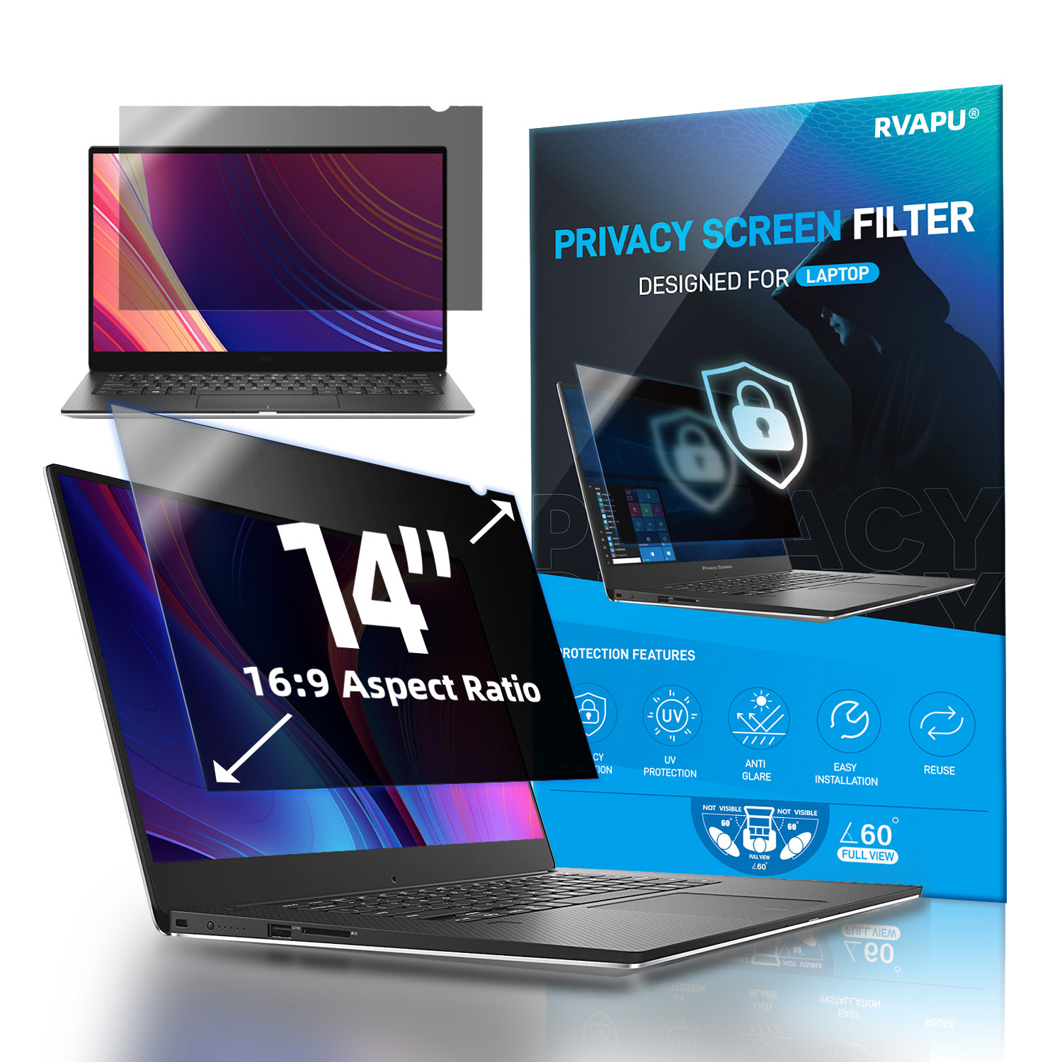 Matte Anti Glare Screen - Für Laptop 14 Zoll Privatsphäre Anti-Peep/Spy