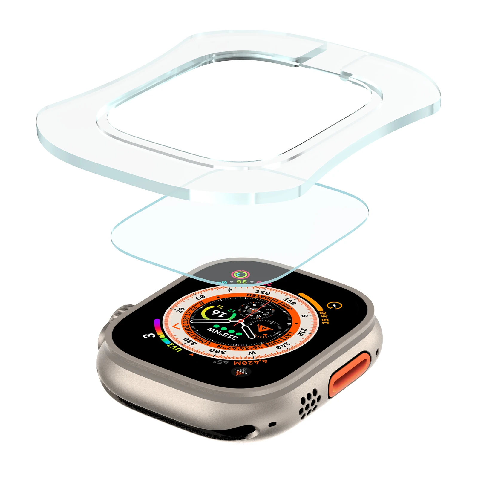 Screen Alignment Tool - Gehärtetes Glas für Apple Watch Ultra
