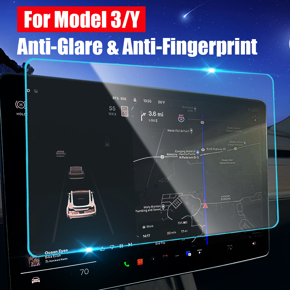 Matte Anti Glare Screen - Für Tesla Model 3/Y 2021 Matte