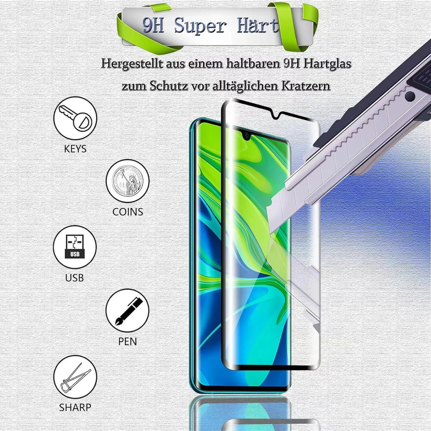 6IN1 Für Xiaomi Mi 10 Glas Mi  – Curved Edge Screen Bewertung und Preis