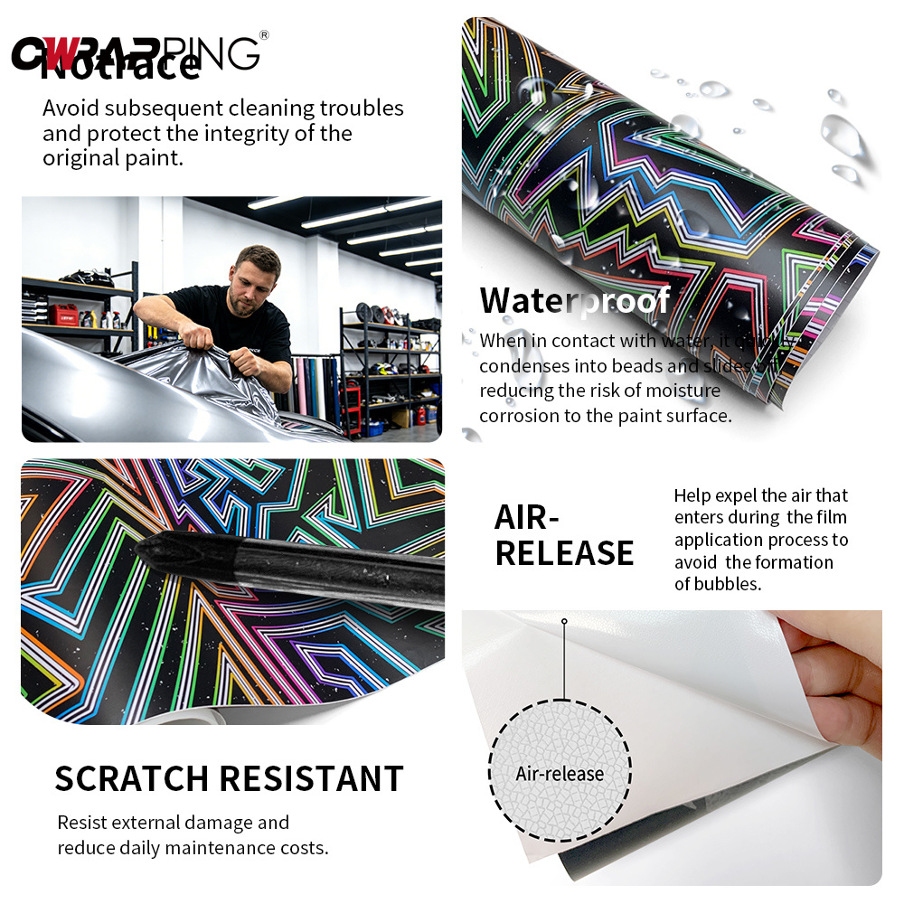 Regenbogen-Linien Auto-Vinylfo – Full Cover Adhesive Bewertung und Preis