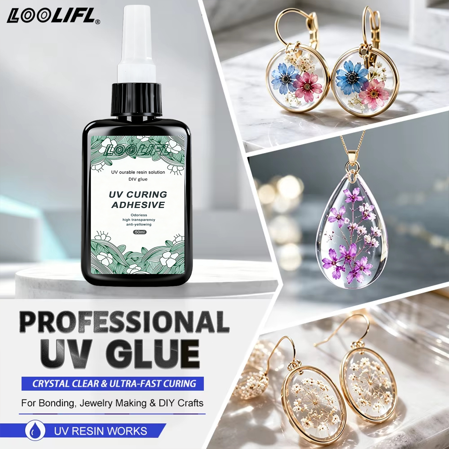 LOOLIFL Neuer Starker 50ml UV- – Liquid Uv Glue Kit Bewertung und Preis