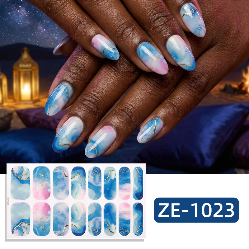 16 Glitzer-Marmor-Nagelaufkleb – Full Cover Adhesive Bewertung und Preis