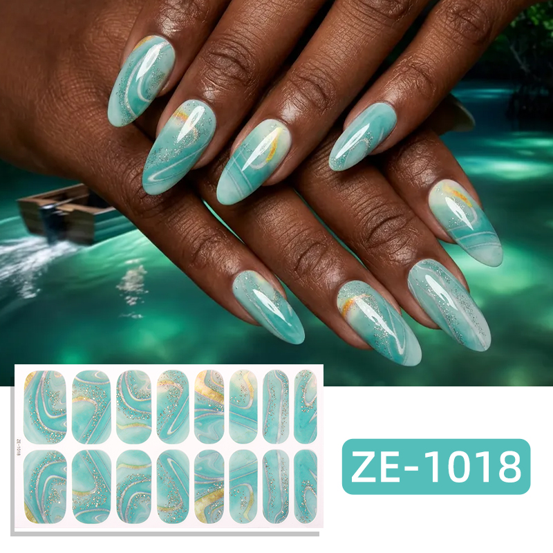 16 Glitzer-Marmor-Nagelaufkleb – Full Cover Adhesive Bewertung und Preis